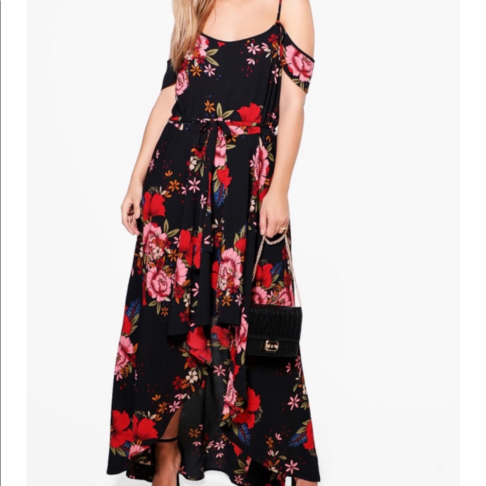 Black Floral Maxi Dress